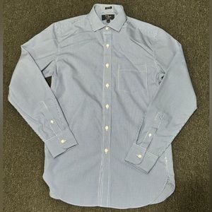 J. Crew Men's Thompson Wrinkle Free Long Sleeve Dress Shirt Size Small 14-14 1/2